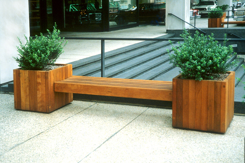 Suspended Planter Bench Single - - Site-craft